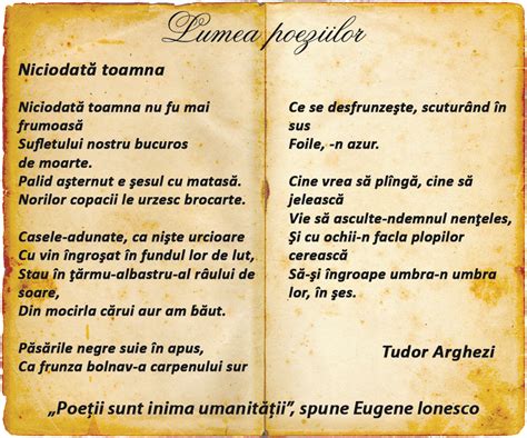 poezia toamna de tudor arghezi